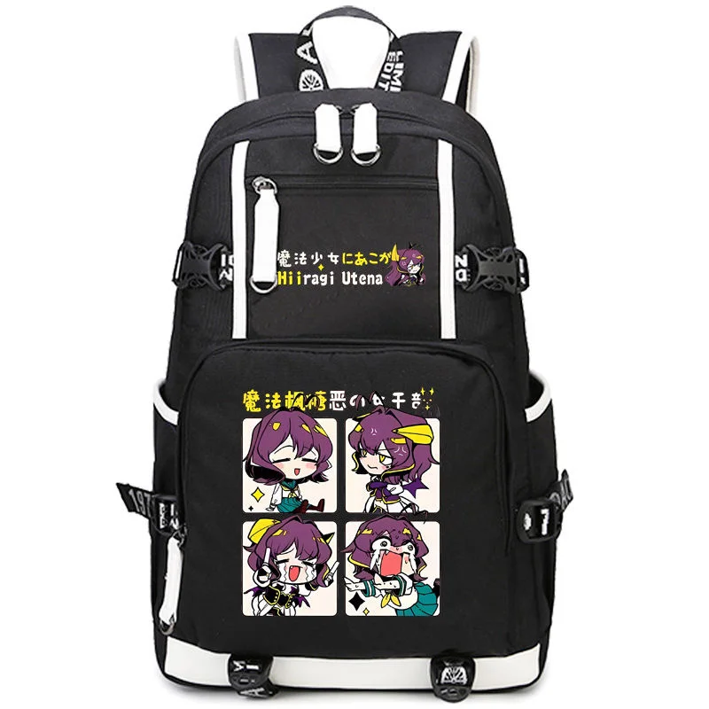 Gushing over Magical Girls Hiiragi Utena Backpack Teenarges Schoolbag Boys Girls USB Charge Port Laptop Book Travel Bags Mochila