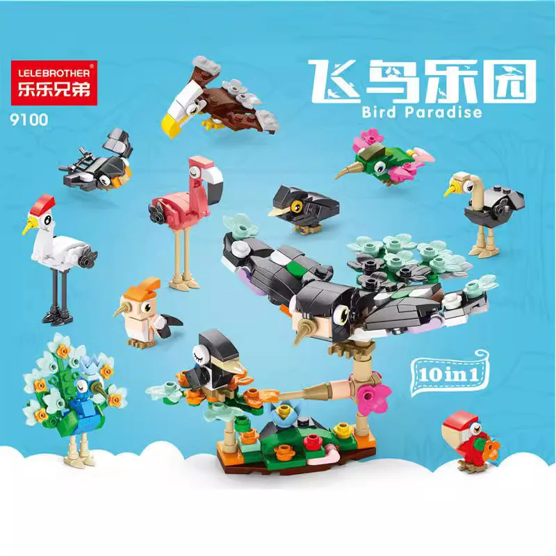 Bird Micro Building Blocks for Kids 6 To 12 Years Old Children Sea Animals Mini Block Toy Games Child  DIY Assembled Bricks Toys