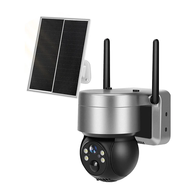 

Solar-Powered CCTV Security Camera 5MP Night Vision Two-Way Audio CMOS Sensor 4G Sim Card Access Low Power Outdoor Wifi Ptz