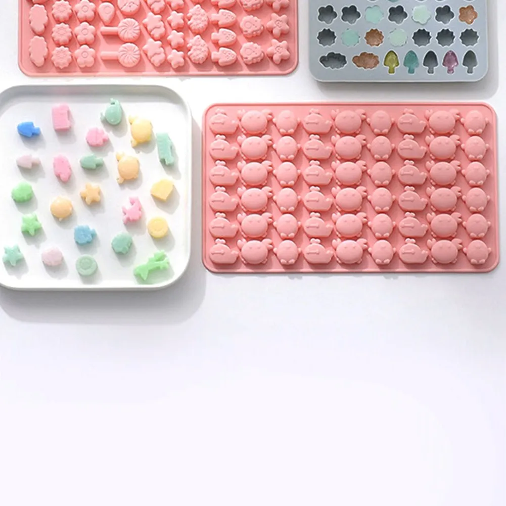 Mix Fruit Animal Silicone Chocolate Mold Multi-Style Candy Jelly Mould Geometry Heart Cake Decor Baking Set Ice Tray Gifts