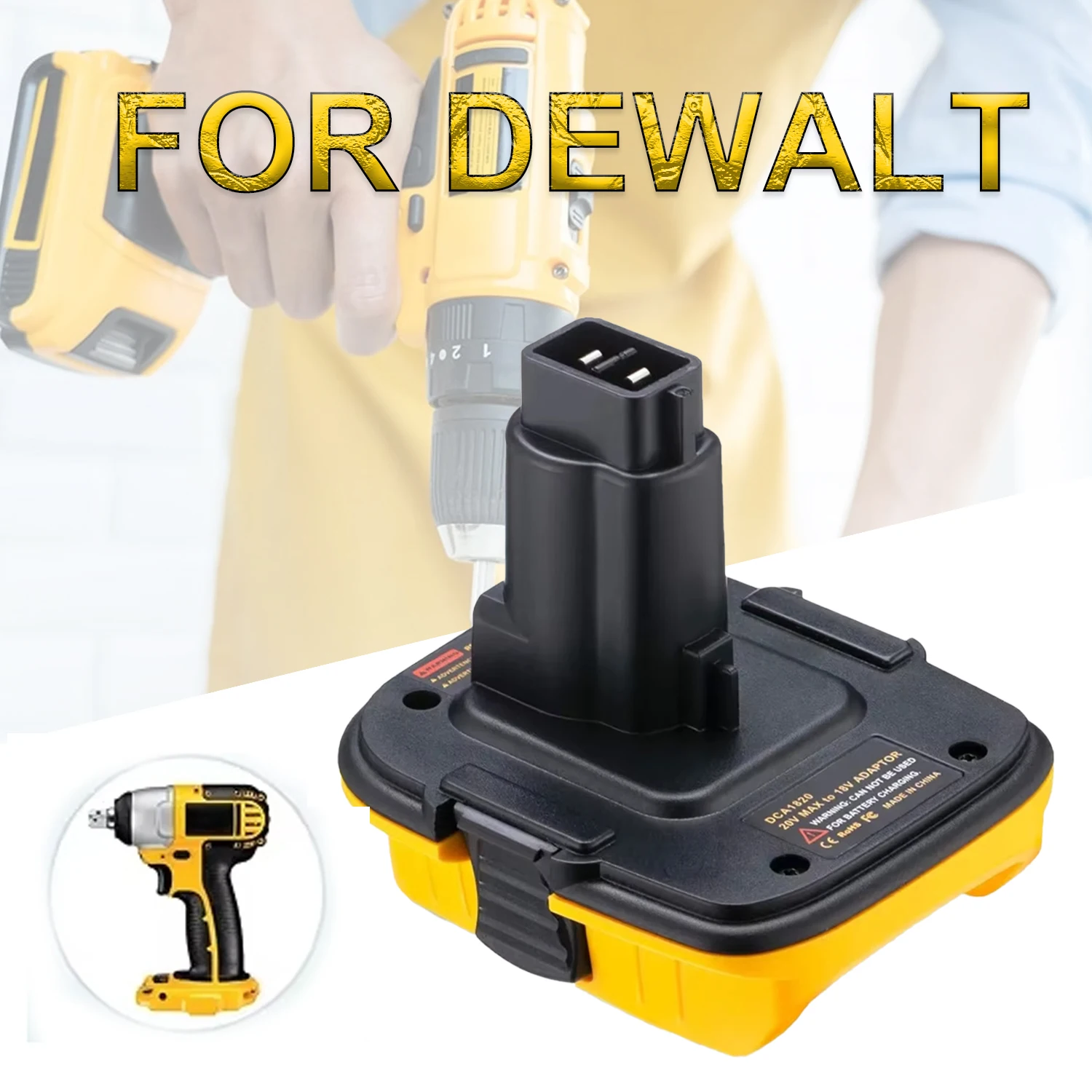 Адаптер-переходник для аккумулятора DCA1820 для инструментов DEWALT 18 В, макс. 20 В, литий-ионный аккумулятор, встроенный аккумулятор DCB204, DCB205, функция питания USB, новейший