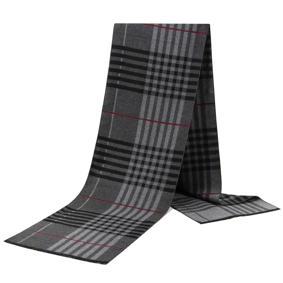 

Luxury Brand Plaid Cashmere Scarf for Men Winter Warm Neckerchief Male Business Scarves Long Pashmina Christmas Gifts