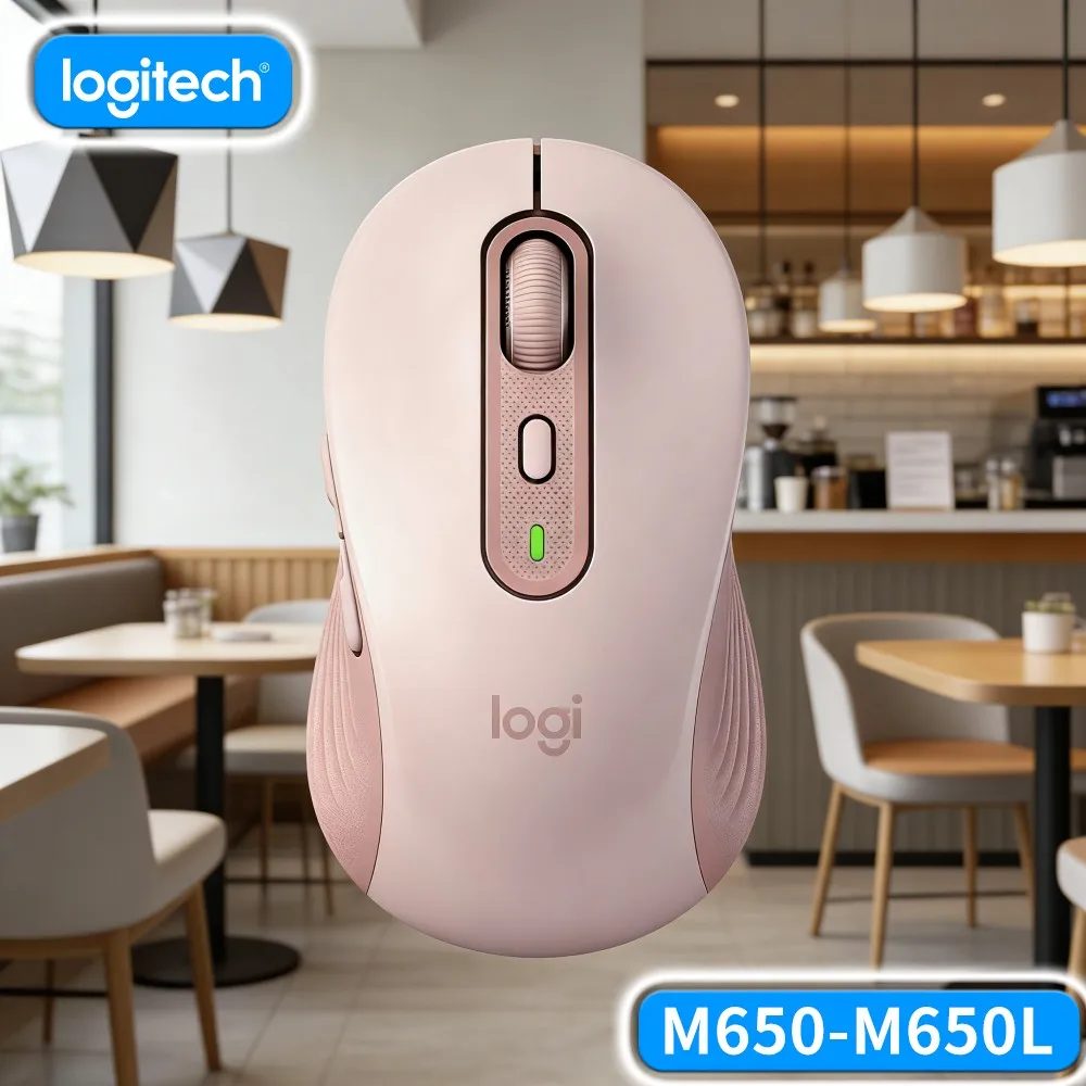 Logitech M650/M650L Wireless Mouse Adjustable DPI Quiet Click Comfort Contour Dual Connection Business Office