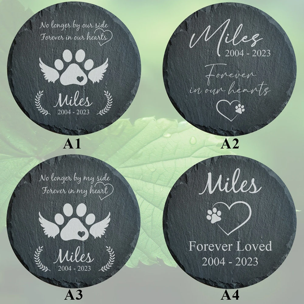 Customized Pet Memorial Stone for Dogs, Name of Death, Personalized Pet Loss Gifts, Dog Grave Marker, Plaque Tombstone