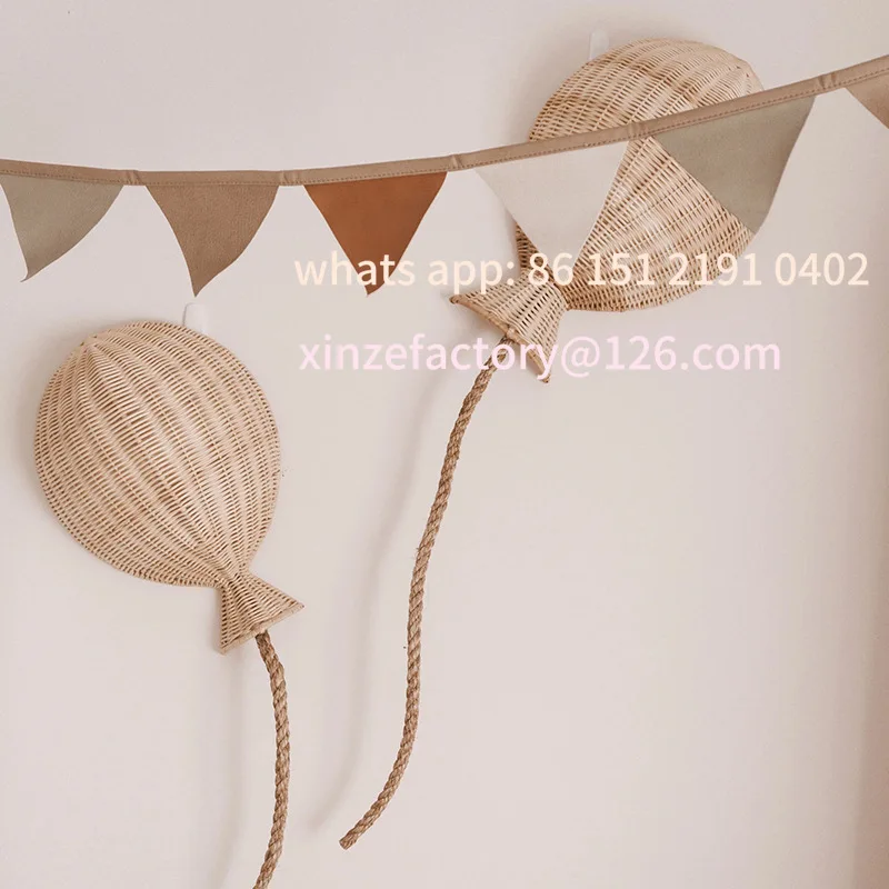 

Customizable Wall Decor Natural Rattan Weaving Wall Stickers Children's Room Hanging Decorations Versatile Sc