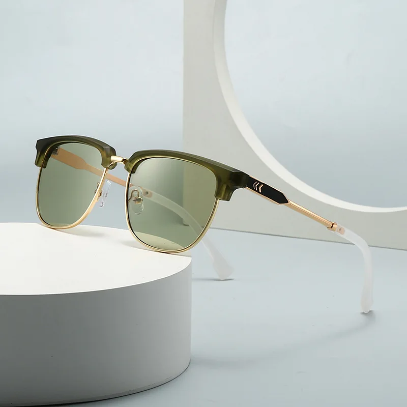 JNPCXI New Ins Popular Fashion Square Men Sunglasses Gray Gradient Shades UV400 Vintage Women Glasses