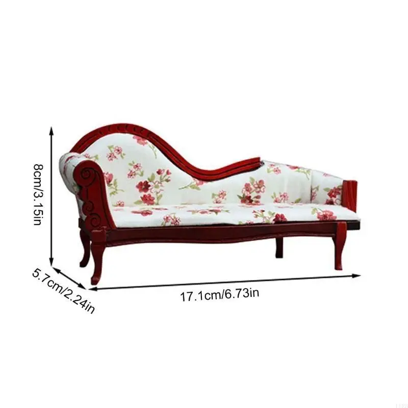 Miniature Lounger Bed Model Doll House Accessories Role Play Furnishings L8RB