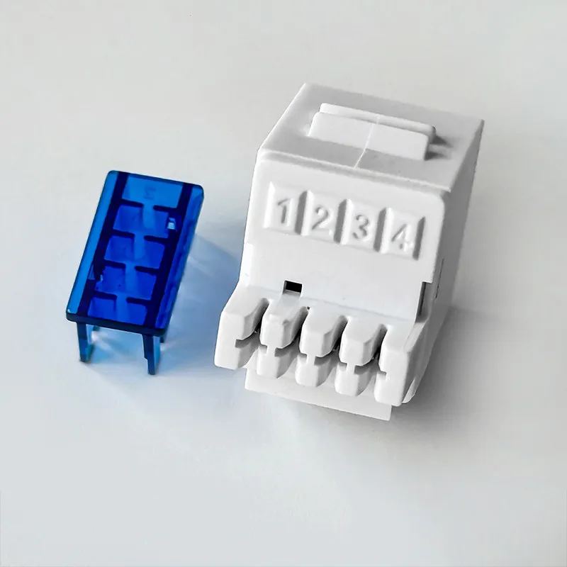 (10Pcs/Pack) Linkwylan CAT3 Telephone Keystone Jack Toolless Module Network Voice Tool-free to RJ11 6P4C Female White