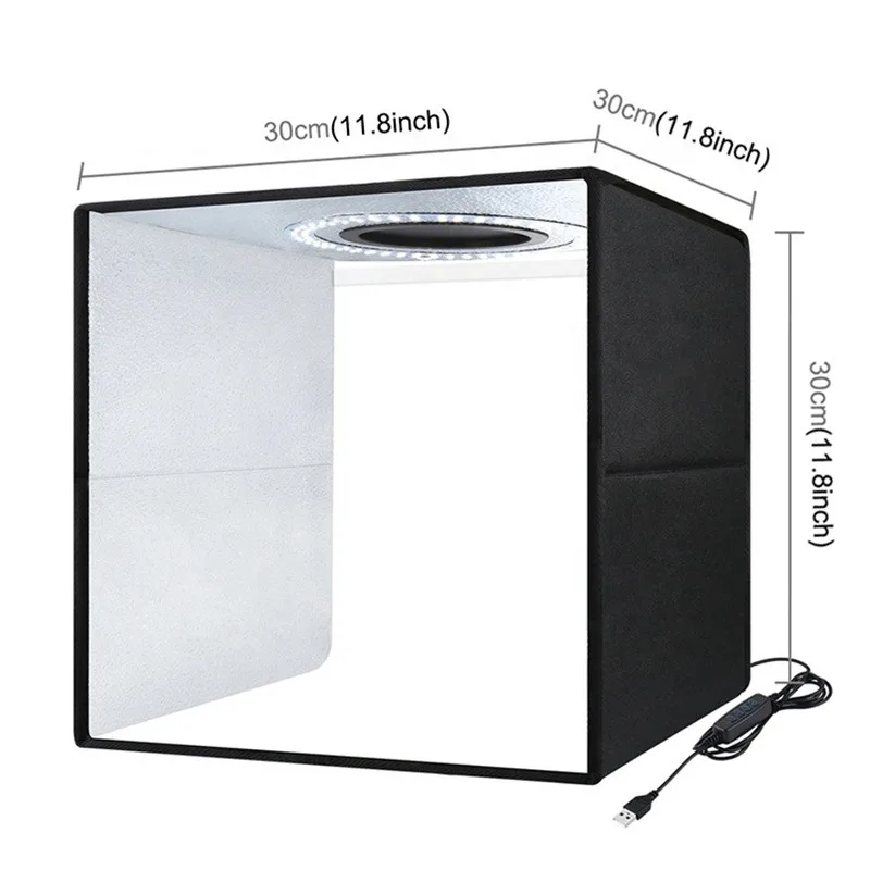 80 60 40 30 cm Tent Box Light Emitting Diode Light Studio 6 12 Color Background Desktop Photography Photography