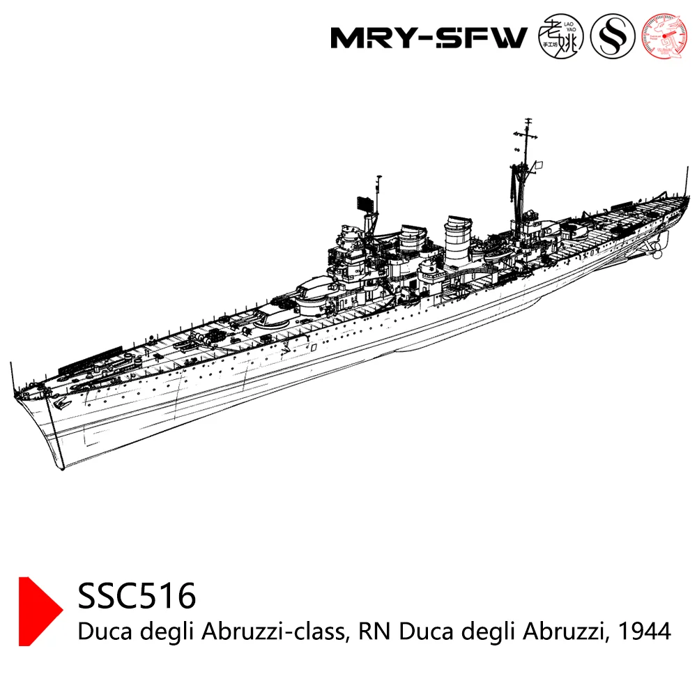 Duca Degli Abruzzi-Class RN Duca Degli Abruzzi 1944   SSC516 MRY-SFW 1/350 1/700 1/200 Military Model Kit