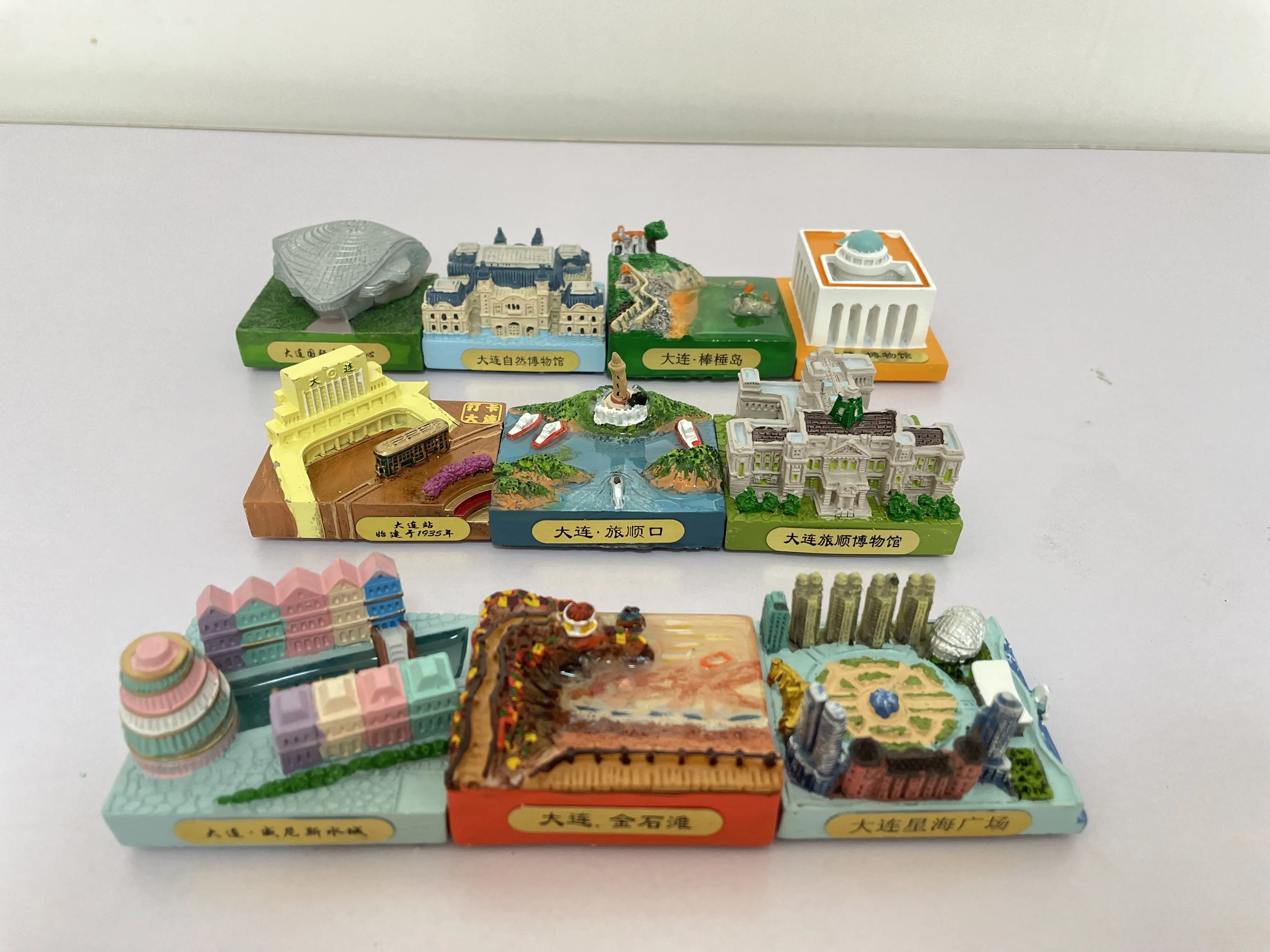 resin refrigerator sticker decoration Dalian Micro Sculpture · City Souvenir