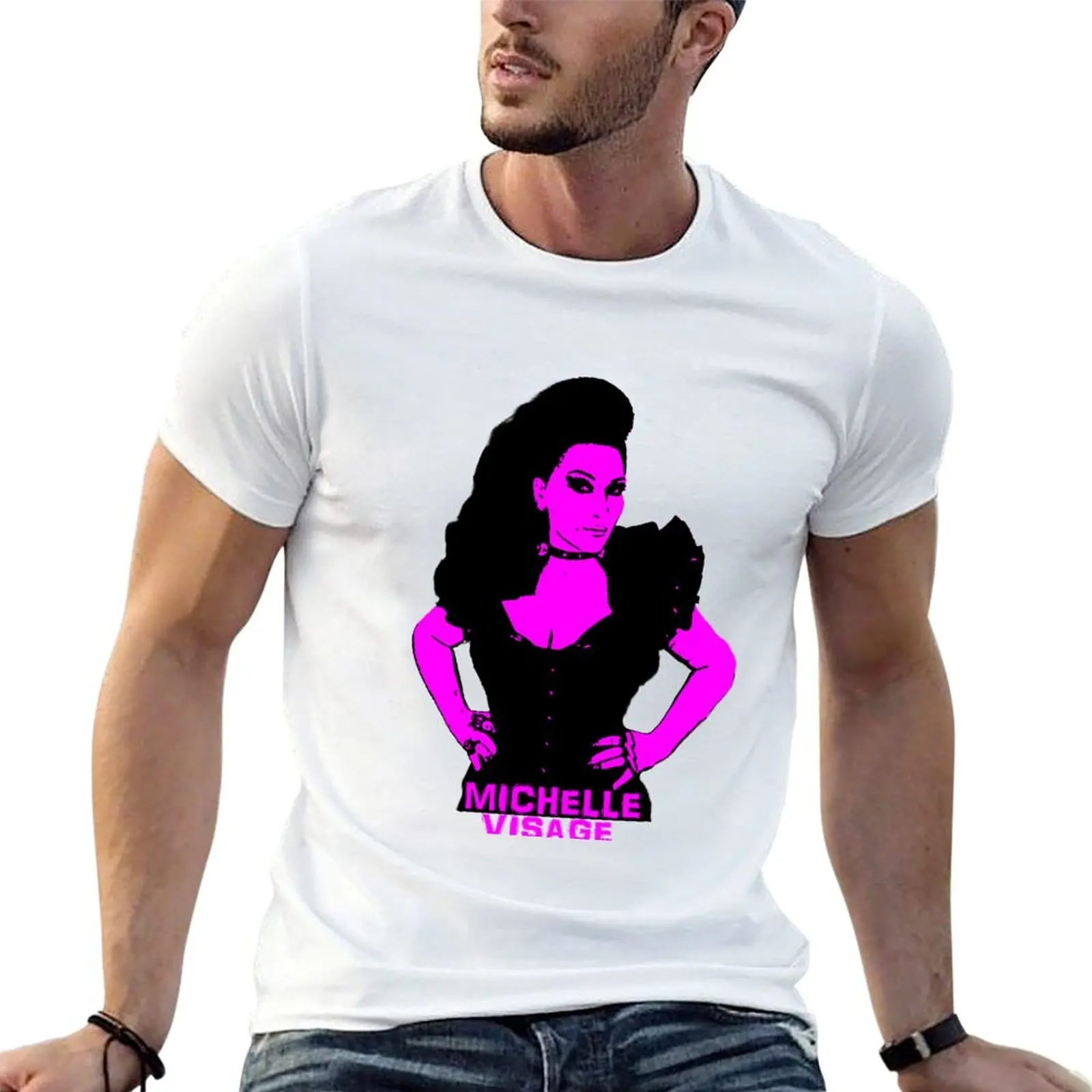 Michelle Visage T-Shirt blue archive blanks vintage t shirt men