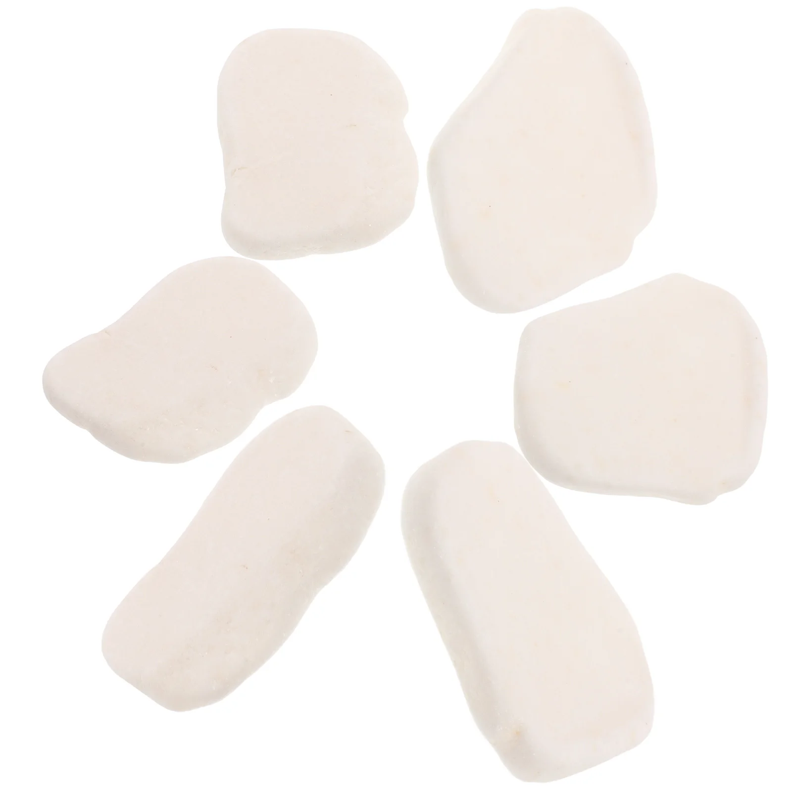 

6pcs Painting Stones Flat Craft Supplies Decorative Rocks Diy Blank Pebble River Smooth Drawing Artistic Skill Development Toys