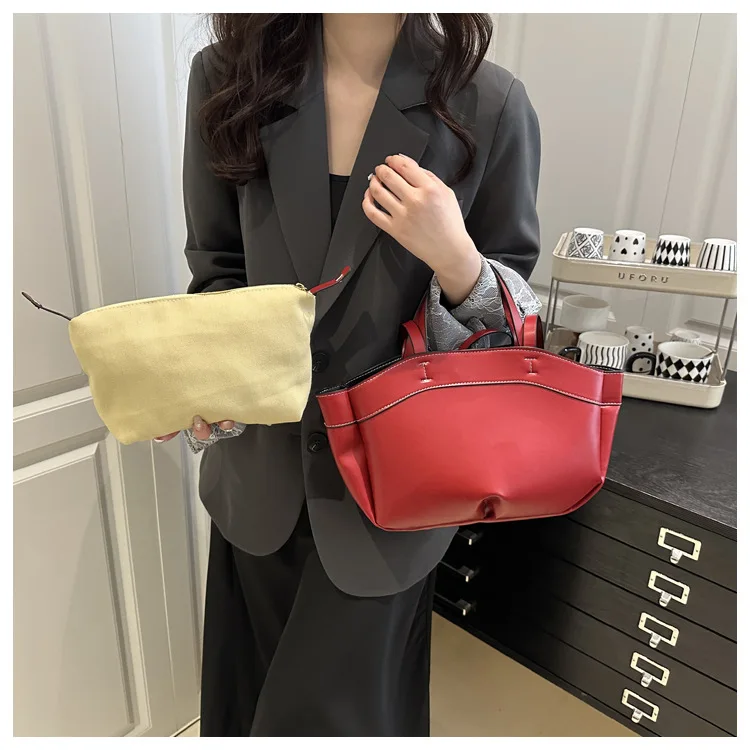1 Stück Spezialtasche für Damen, große Kapazität, modische Joker-Umhängetasche, neue tragbare Handtasche für Pendler. – Detail 22