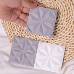 Concrete Molds for Plaster Wall, Square Tile, Silicone Mold, Cement Wall Bricks, Geometric Pattern, Resin Decorative Wall Panel