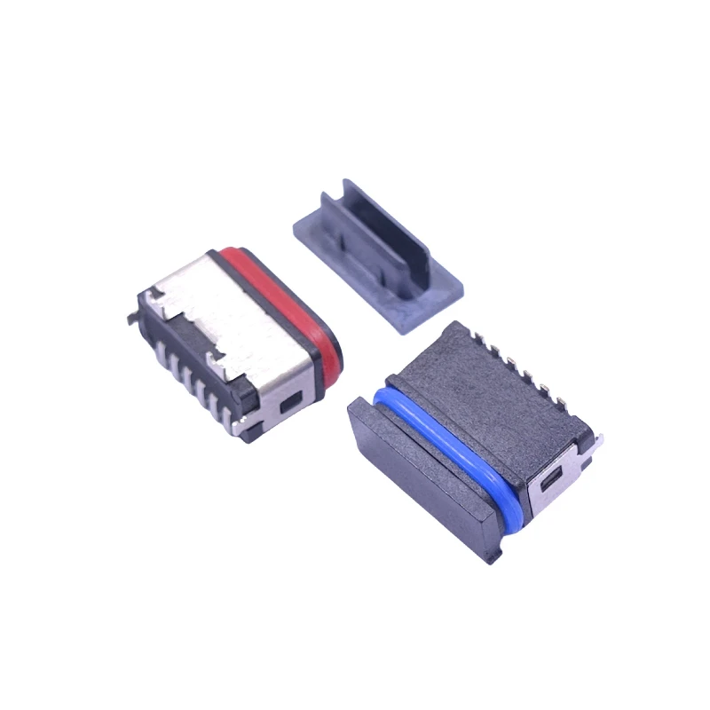 

TYPE-C 6P Vertical Patch Vertical Patch Jellyfish Holder H=6.8mm Full Plastic Waterproof Connector USB Charging Port