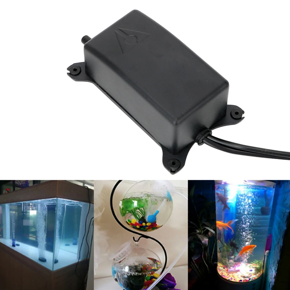 EU/Us-stecker Aquarium Luftpumpe Geräuschlos Anti-rutsch 2W Sauerstoff Zunehmende Pumpe Aquarium Sauerstoff Pumpe