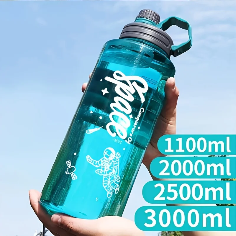 2L 3L Sportwasserflasche mit großem Fassungsvermögen und Filter, umweltfreundlicher Kunststoff-Wasserbecher, tragbare Fitness-Getränkeflasche, Wasserkocher, BPA-frei