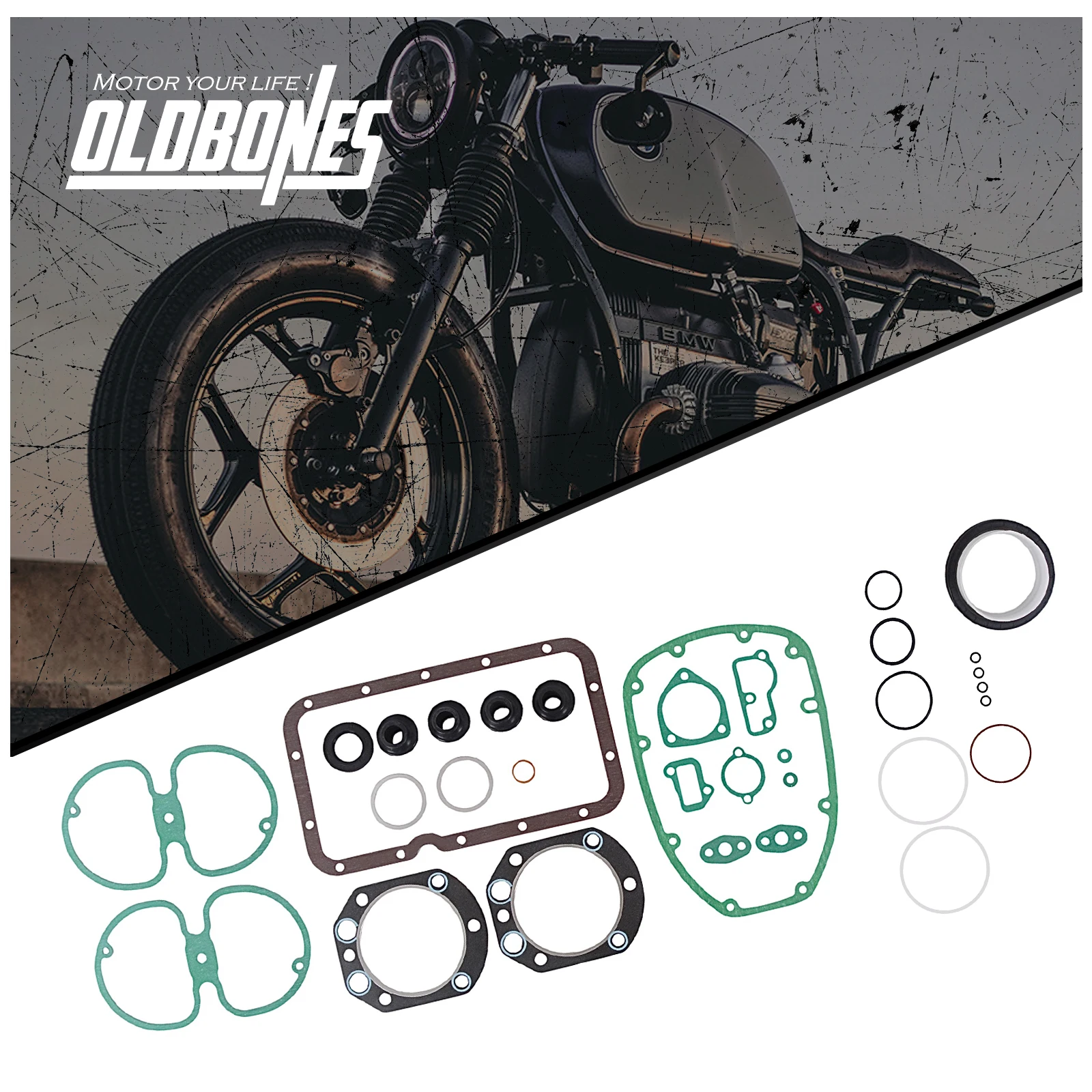 Cafe Racer R Serie For BMW R45 R60 R75 R80 R100 GS/RT/T Complete Gasket Set Engine Cover Seal Motorcycle Rubber Kit Valve Cover