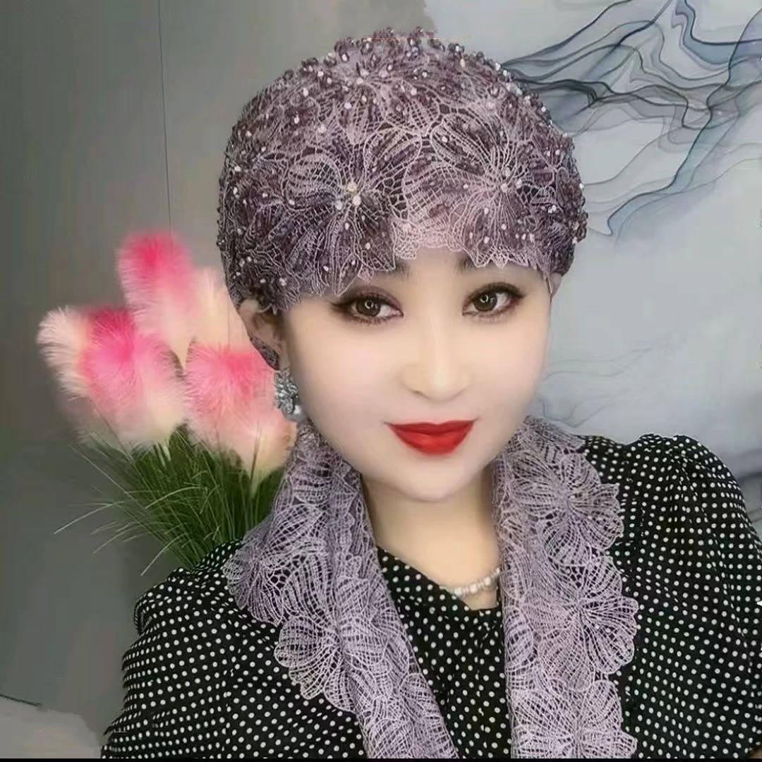 Hijab Muslim Women Shawl Headscarf Free Shipping Luxury Tassels Scarf Malaysia Prayer Kufi Islam Saudi Arabia Lace Turban 05411