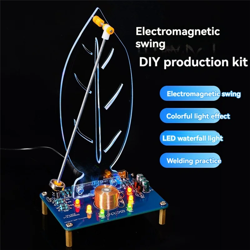 

Electromagnetic Swing DIY Electronic Kits Magnetic Levitation Moving Flowing Lights Soldering Practice Loose Parts-New