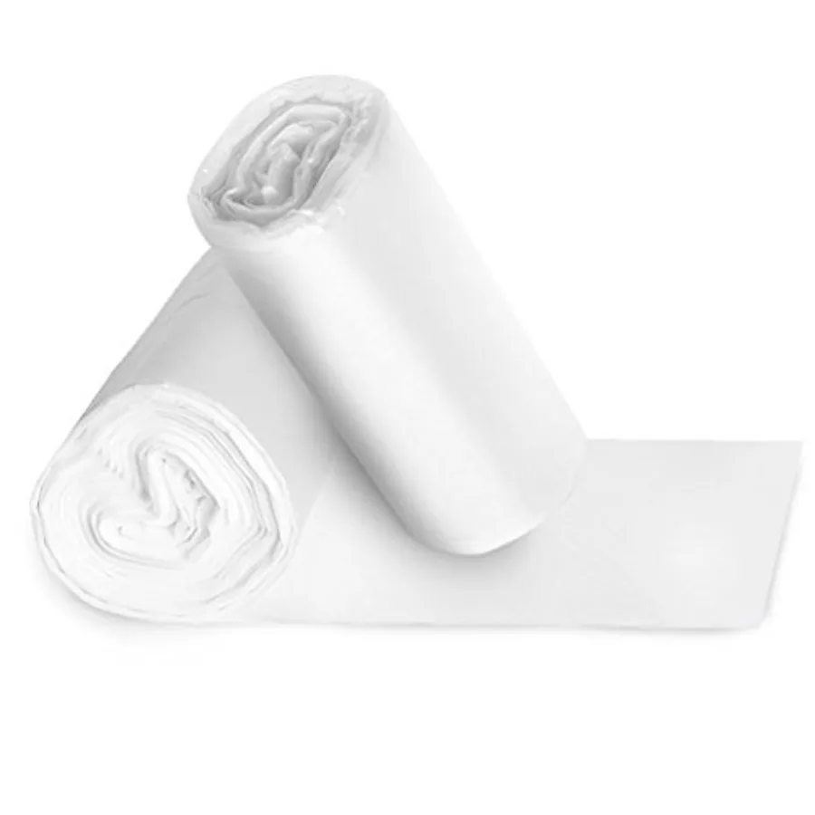 

Bathroom Trash Bags - 100 Clear 2.6 Gallon Small Garbage Bags by