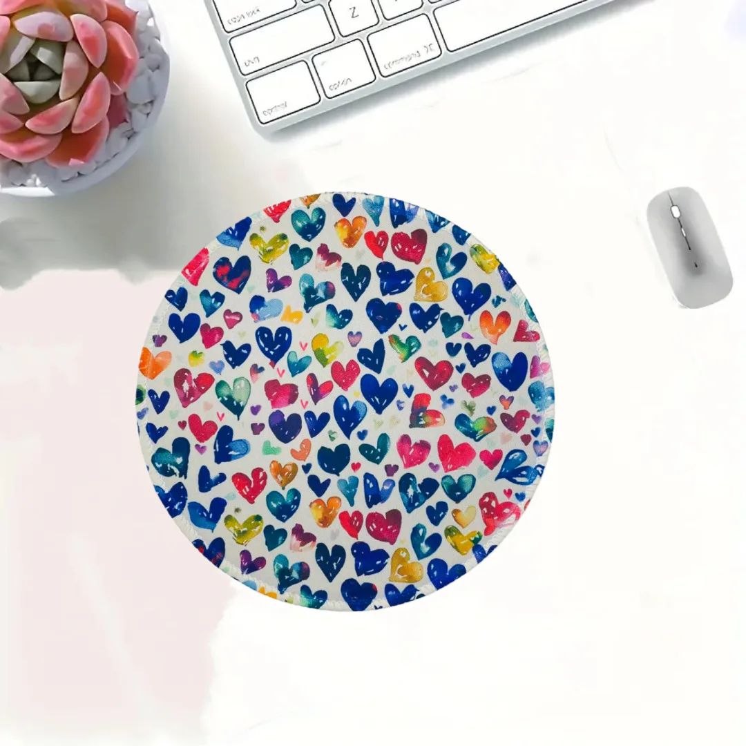 Super Non-Slip Laptop Gaming Mouse Pad - Round Office Computer Mat
