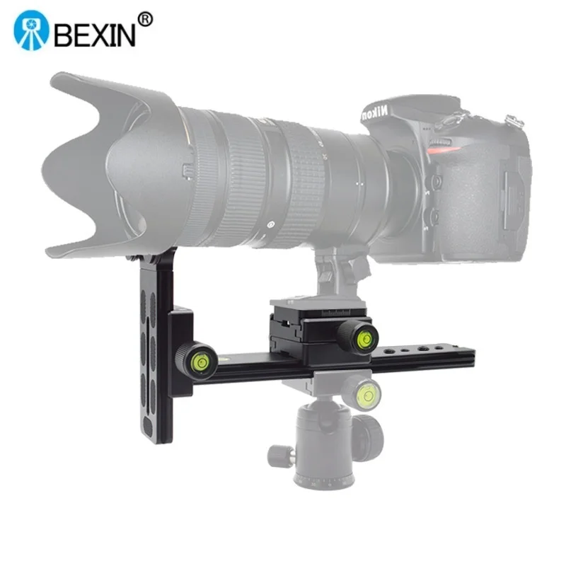 BEXIN L-200 Telephoto Lens Bracket Quick Release Plate Mount Adapter Clamp Camera Lens Support For Camera Tripod Ball Head DSLR