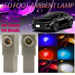 2Pcs Car Interior LED Foot Ambient Light Lamp Indoor Footwell Bulb Foot Nest Lamps For Toyota Lexus Honda Mazda Subaru Daihatsu