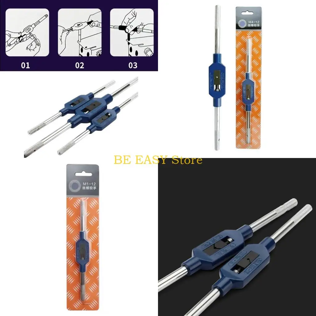 

E28F 1Pcs Adjustable Tap Wrenches Holder for Tap and Die Set for Professional and DIY Use
