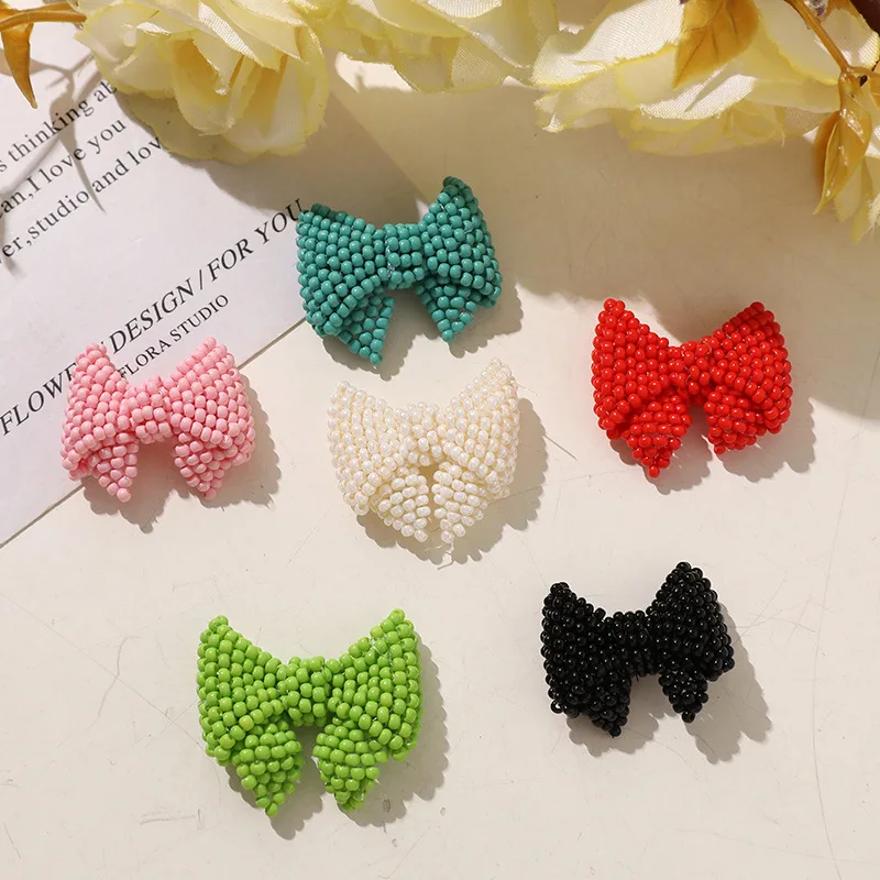 Shoe Clip Bow 1 Piece Multicolor Acrylic Mini Sweet Cute Brightening DIY Jelly Clear Crystal Clogs Accessory for Ladies