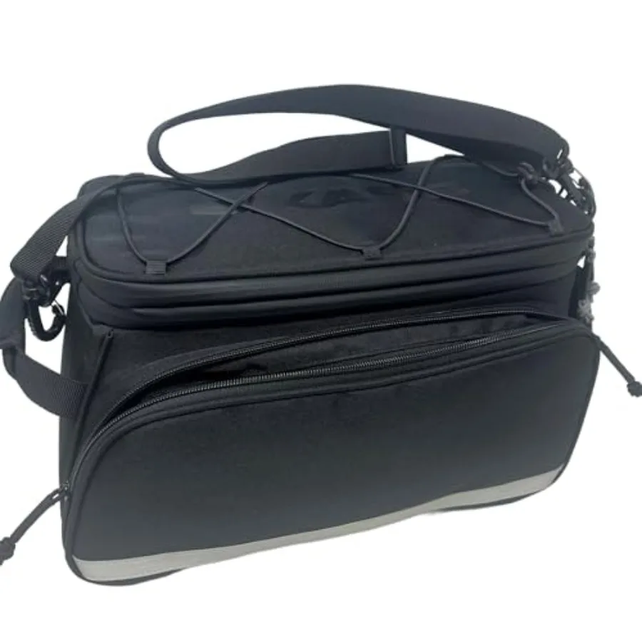 

MIK Big Poppa Extra Large Expandable Rack Bag with Panniers Ideal for Ebikes Bicycles Waterproof Rear Bike Trunk with Ice Compa