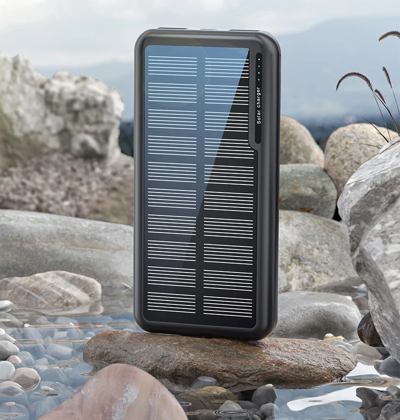 

Portable Solar Power Bank 10000mAh Cell Phone Powerbank Fast Charging 2USB External Battery Charger for iPhone 15 14 13 Xiaomi