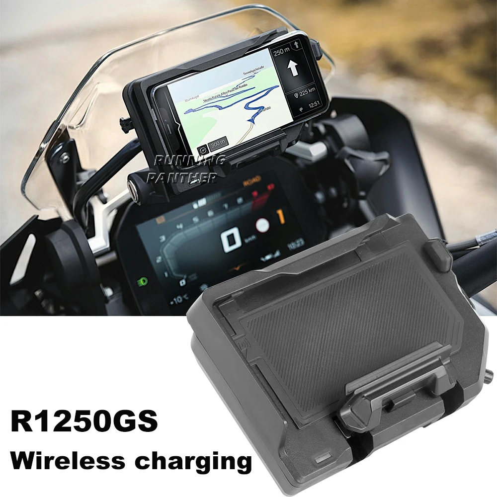 For BMW R1250GS ADV Wireless Charge Mobile Phone Navigation Bracket R 1250 GS R1250 GS Motorcycle Wireless Charging R1200GS ADV