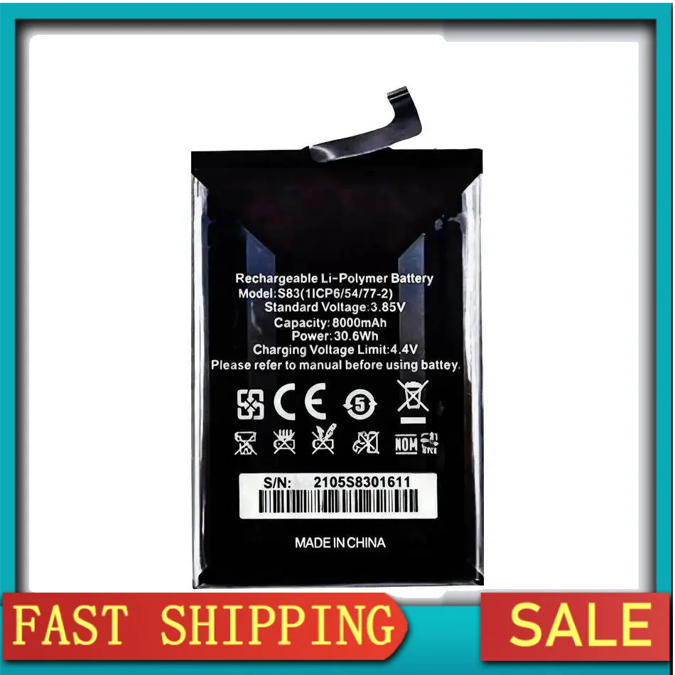 

8000Mah Reliable Replacement Power Supply Mobile Phone Battery For Oukitel WP9