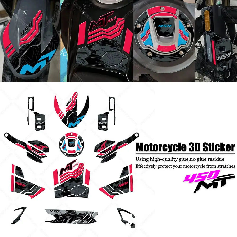 

For CFMOTO 450MT 450mt Motorcycle Accessories Motorcycle Protection 3D Sticker Waterproof Sticker