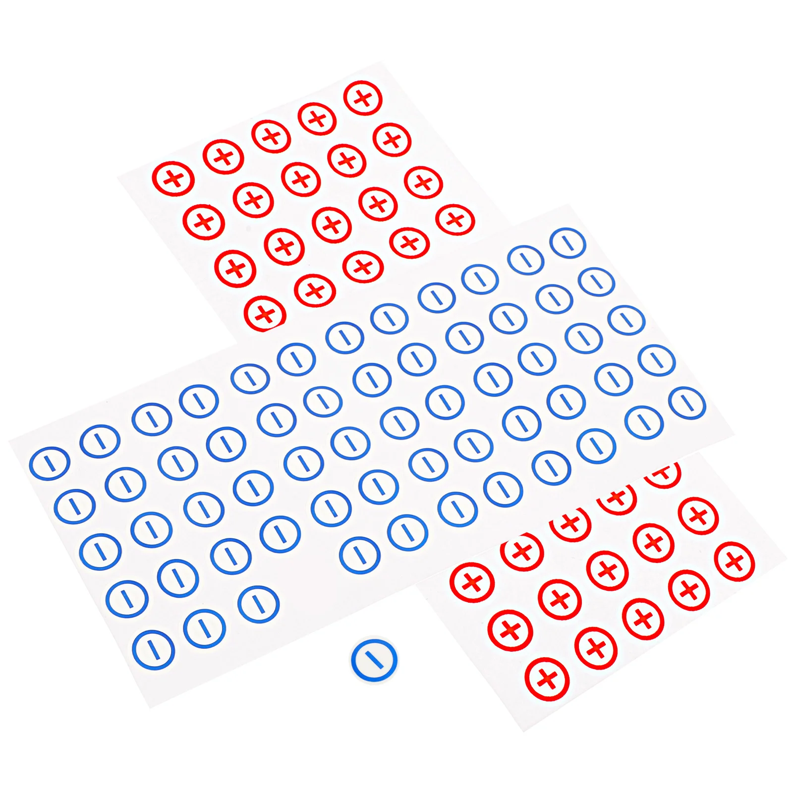 120pcs Electrical Polarity Signs Pvc Sticker Warning Decals For Electric Equipment Machinery Lightweight Panel