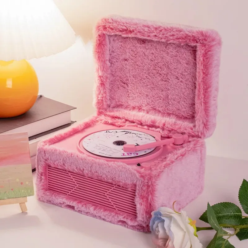 for  M730 Retro CD Player Plush Powder Album Disc Playback Connect to Bluetooth Speaker