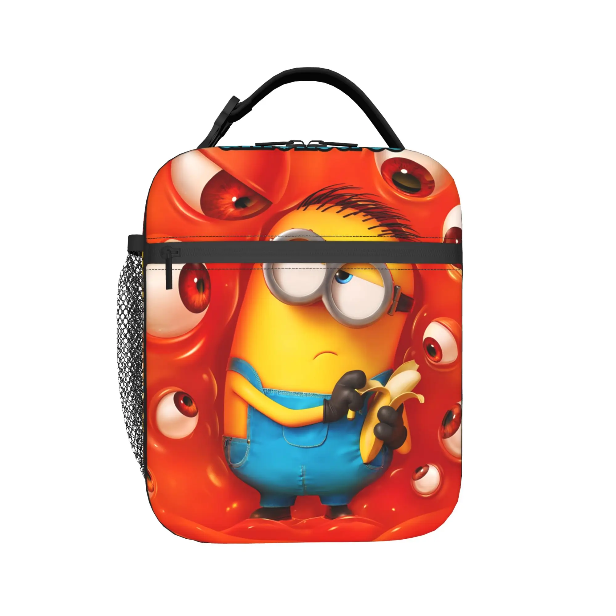 Cartoon M-Minions Lunch Bag Kawaii Office Lunch Box Graphic Portable Insulated Tote Food Bags