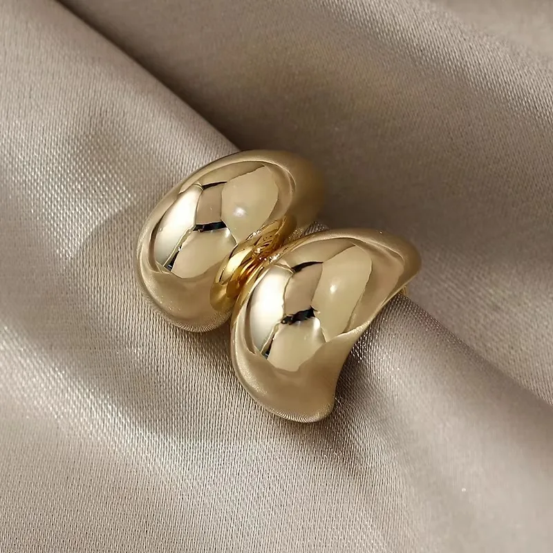 Charm Geometric Square Drop Dangle Earrings for Woman Personality Gold Color Stainless Steel Stud Earring Rock Jewelry Wholesale