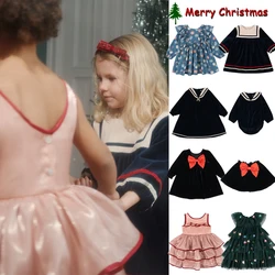 Girls Party Princess Dress Christmas KS Girl Velvet Dress Kids Sequin Mesh Dresses Carnival Party Baby Cute Skirt Children Gifts