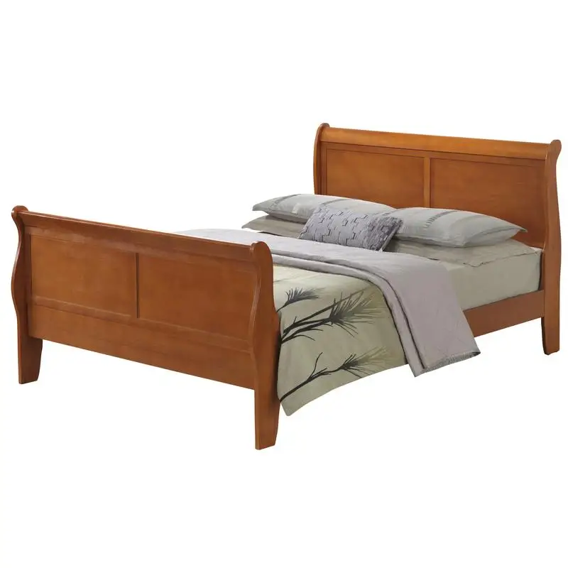 Queen Bed Oak G3160A-QB، تصميم أنيق، هيكل متين، مثالي لغرف النوم الحديثة #1