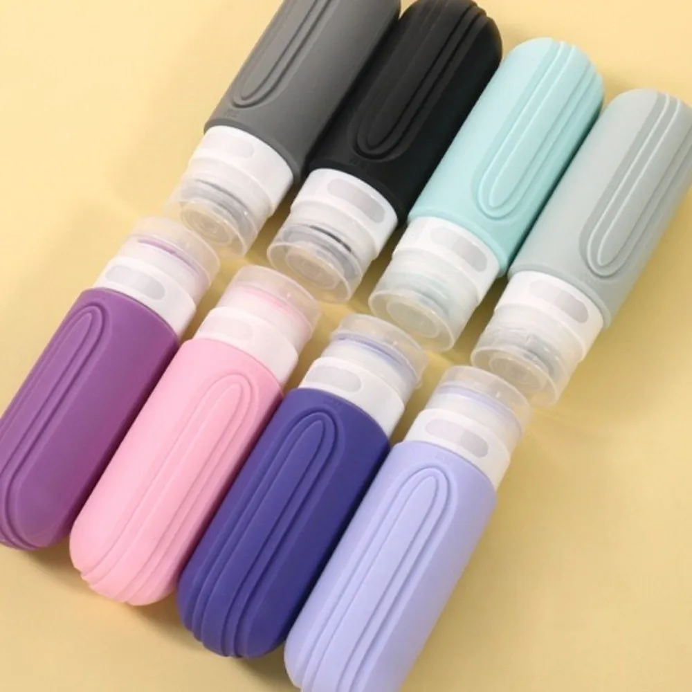 4 stks/set 90 ml Siliconen Reizen Dispenser Set Hervulbare Lege Knijpvloeistof Fles Kit Lichtgewicht Herbruikbare