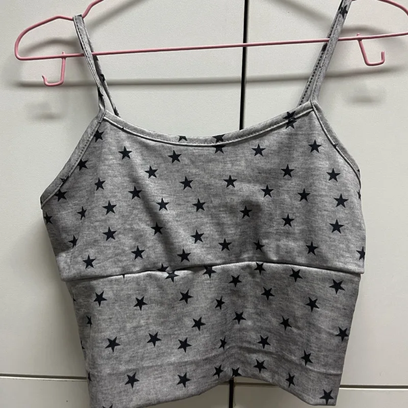 Y2k Star Vest For Women Summer Sexy Tank Tops Hot Girl Korean Fashion Graphics Sleeveless T-shirt Clothes 2024 trendy