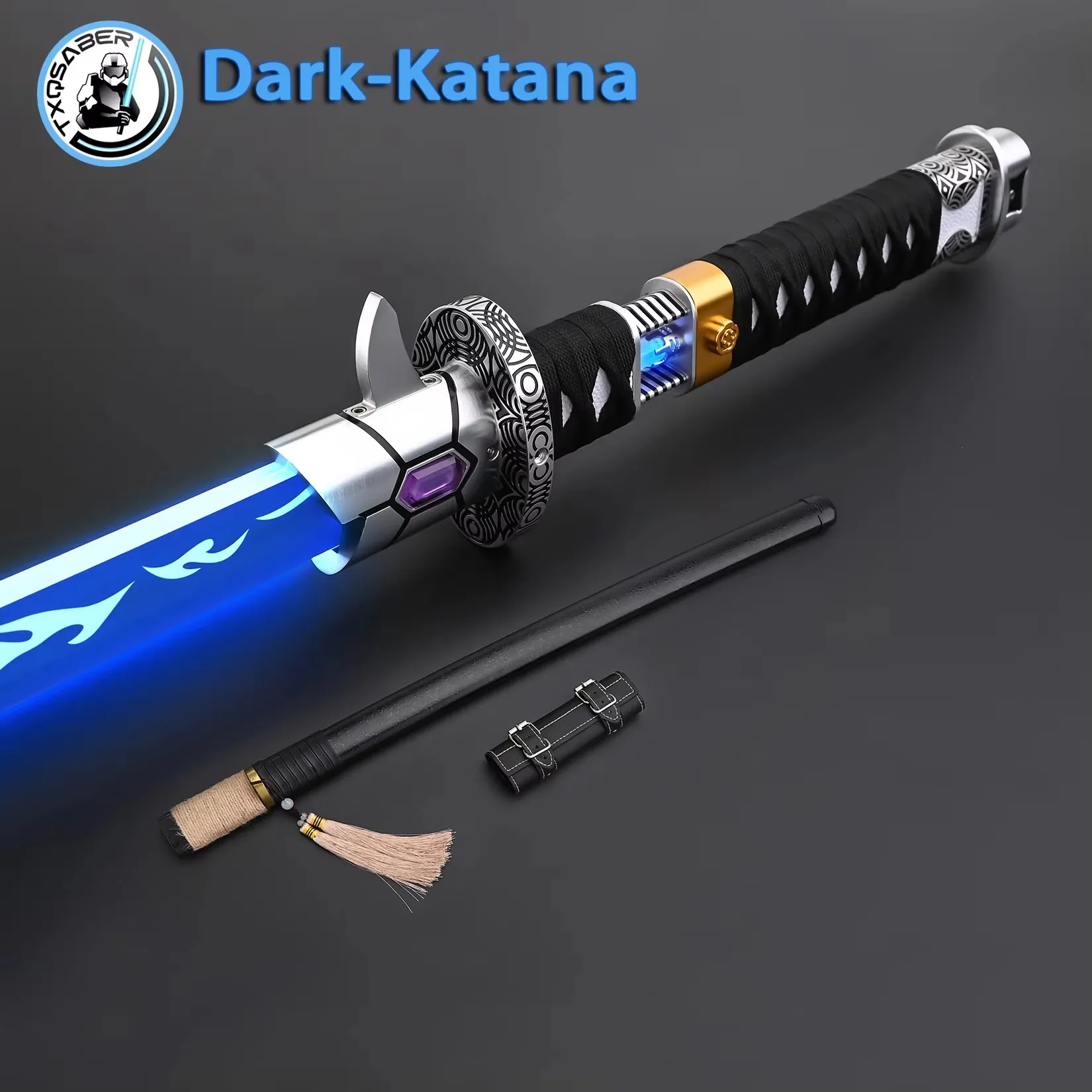 DarkKatana TXQSTUDIO RGB Heavy Dueling NeoPixel Smooth Swing Lightsaber Cosplay Toys Colors Change Gesture ignition Force