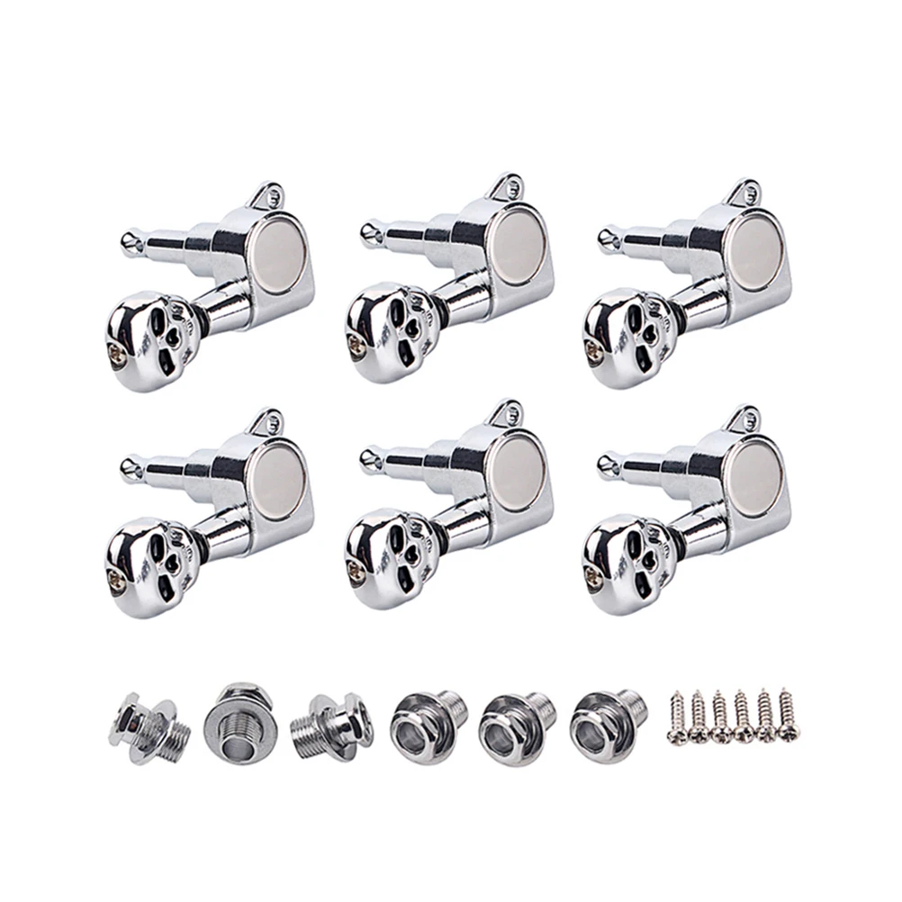 

1 Set Tuning Pegs For Electric Replacement Guitar Machine Heads Durable Metal Guitar Tuning Keys Gc209C 6R Silver
