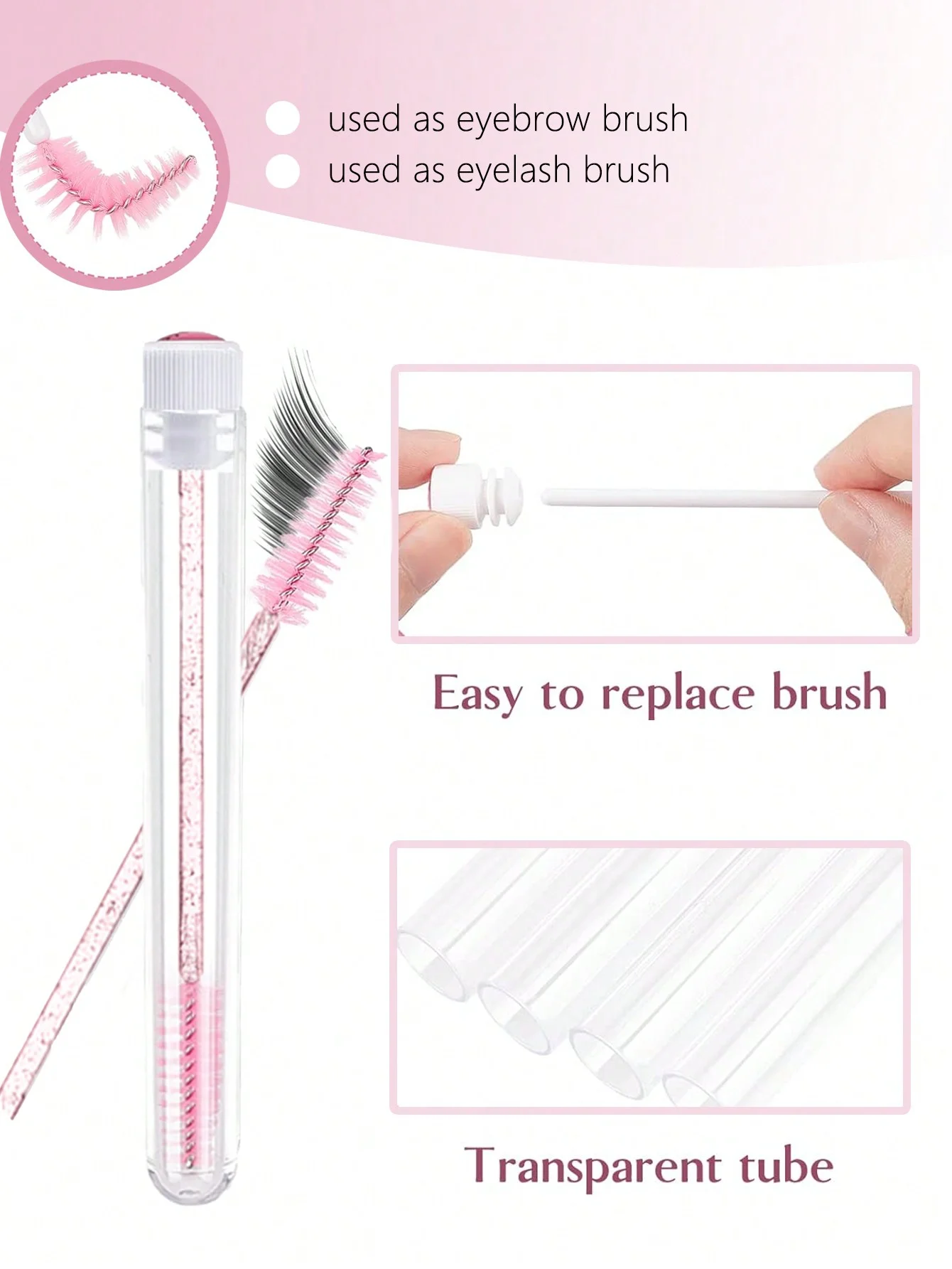 42 Pcs Lash Shampoo Bottle Brushes Set, 10pcs Foam Pump Dispenser, 12pcs Nose Pore Deep Cleaning Brush, 10pcs Eyelash Extension