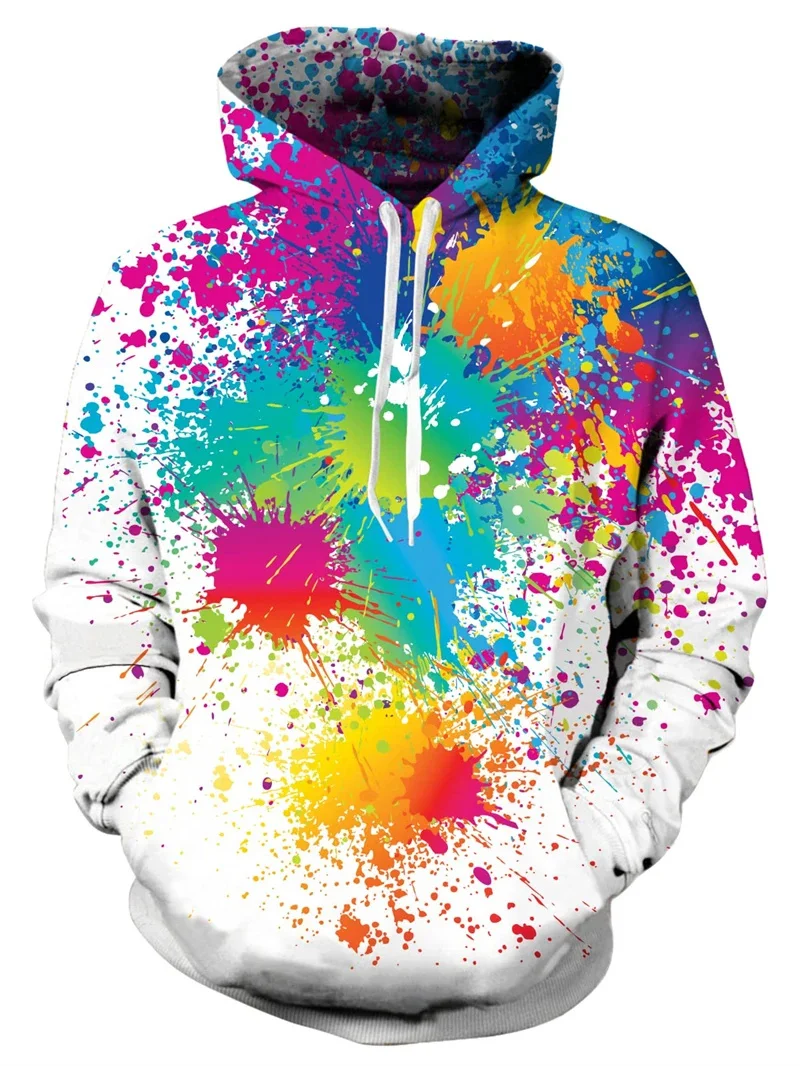 Broken crayons are still colorful, casual loose simple sweatshirt long sleeve sweatshirt 3D print print men\'s hooded sweatshirt