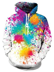 Broken crayons are still colorful, casual loose simple sweatshirt long sleeve sweatshirt 3D print print men's hooded sweatshirt