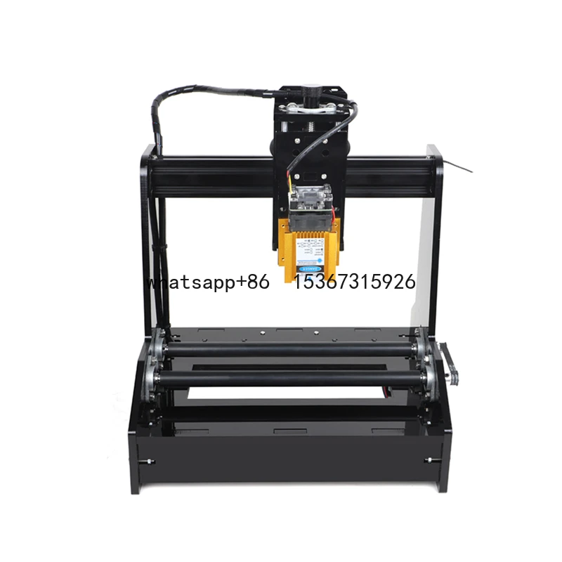 Assembled Desktop Diode Laser Engraving Machine Cylinder Carving Engraver superpower 15W